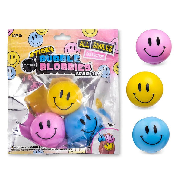 Sticky Bubble Blobbies - Happy - Blush & Cactus