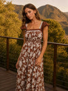 Garden Gate Smocked Midi Dress
