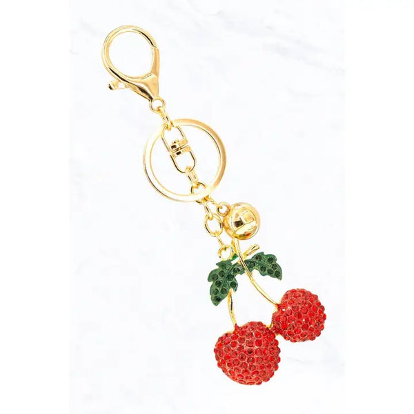 Cherry or Strawberry Keyring Keychain