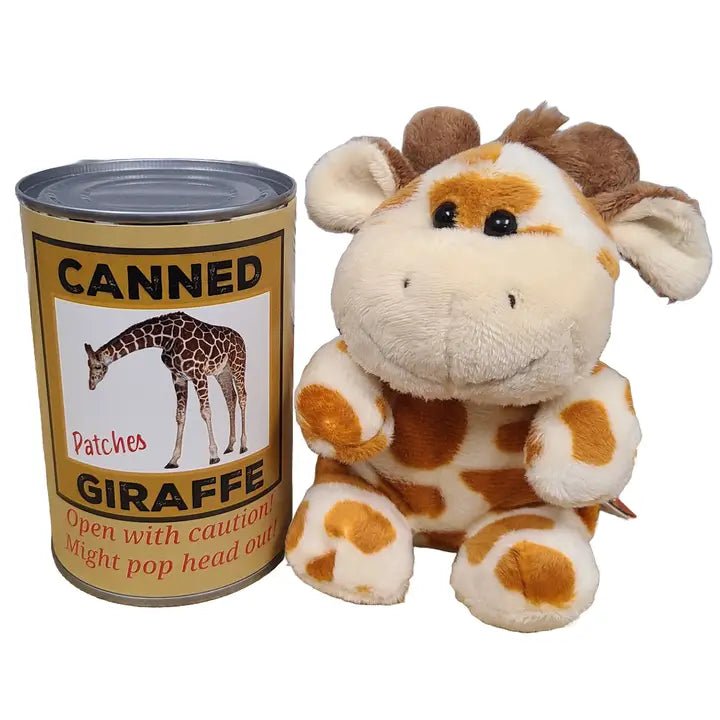 Patches the Canned Giraffe - Stuffed Animal Plush W/Jokes - Blush & Cactus