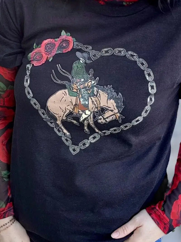 Rose of My Heart Tee - Blush & Cactus