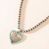 Heart of the Frontier Necklace in Storm Oasis - Blush & Cactus