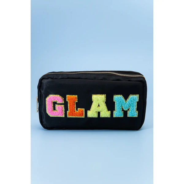 Classic Glam Small Travel Cosmetic Makeup Pouch