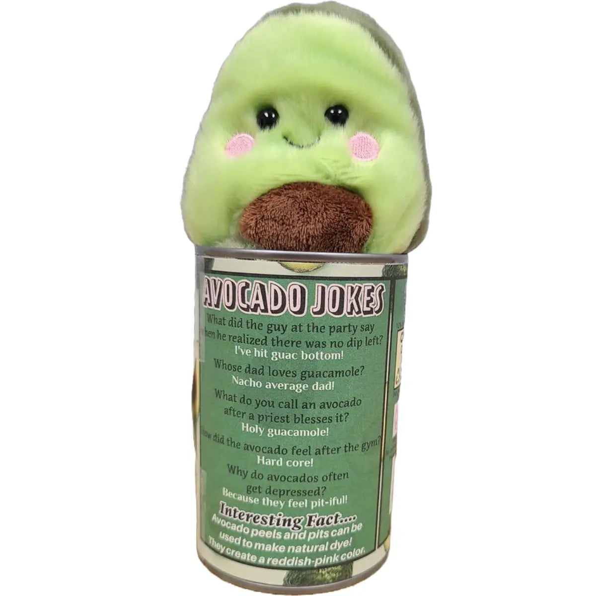 Lil' Guac the Canned Avocado - Eco-Friendly Plush W/Jokes
