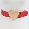 Hammered Heart Shape Buckle Belt