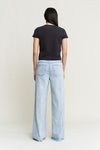 Mica Super High Wide Leg Raw Hem - Blush & Cactus