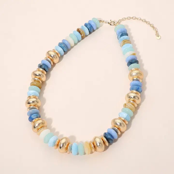 Chunky Mixed Disc Beaded Necklace