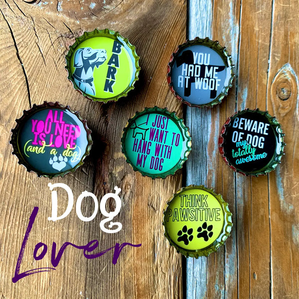 Dog Lover Magnets - Fun, Handmade & Eco - Friendly - Blush & Cactus