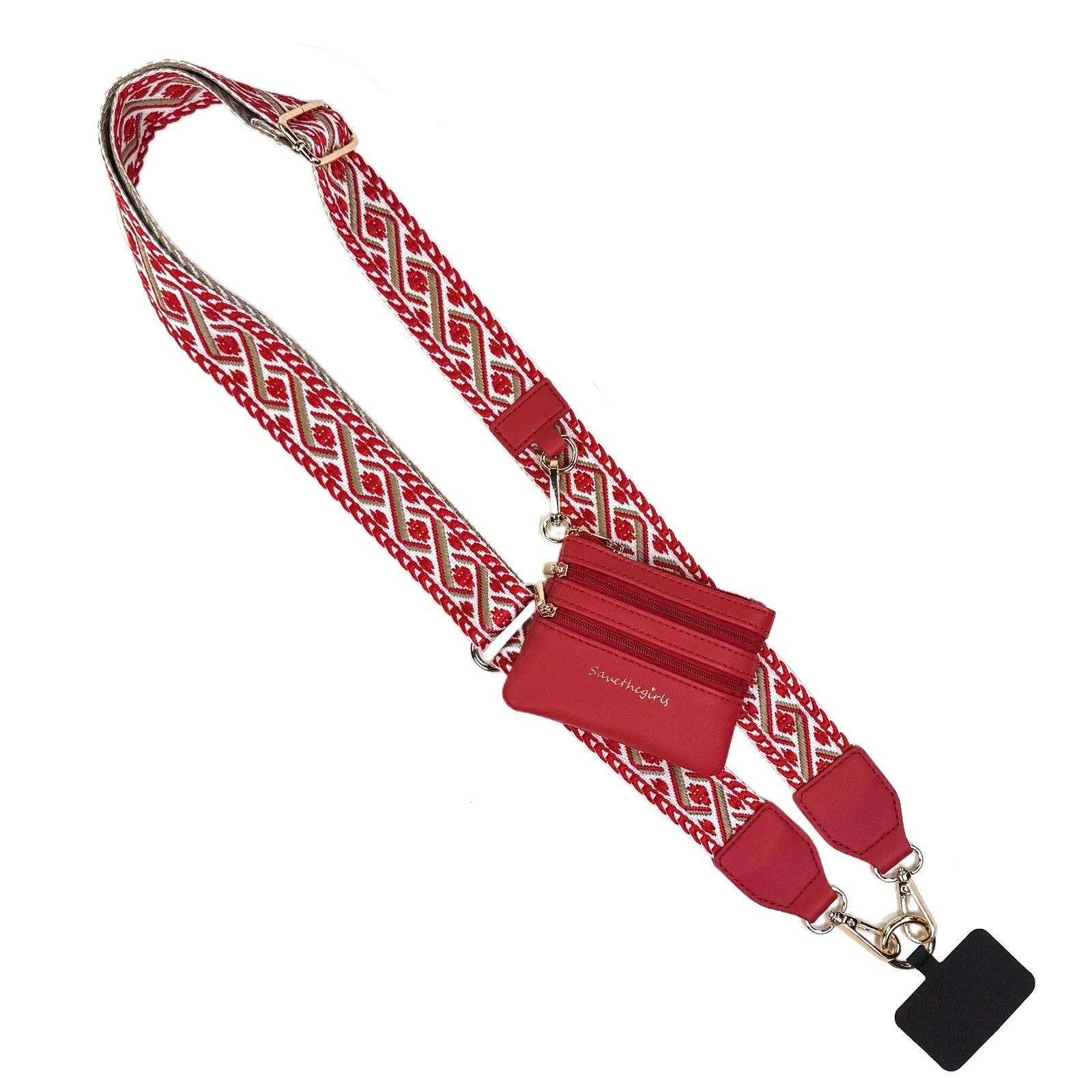 Clip & Go Strap w/Zippered Pouch XOXO - Blush & Cactus