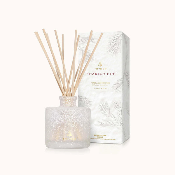 Thymes Frasier Fir Flocked Petite Reed Diffuser