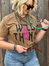Wild Thing Tee With Pink Puff Lightening Bolt
