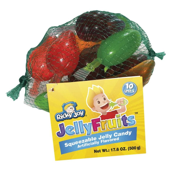 Hot Deal Ricky Joy® Jelly Fruits™ Squeezable Jelly Candy 17.6 oz Mesh Bag, 10 ct
