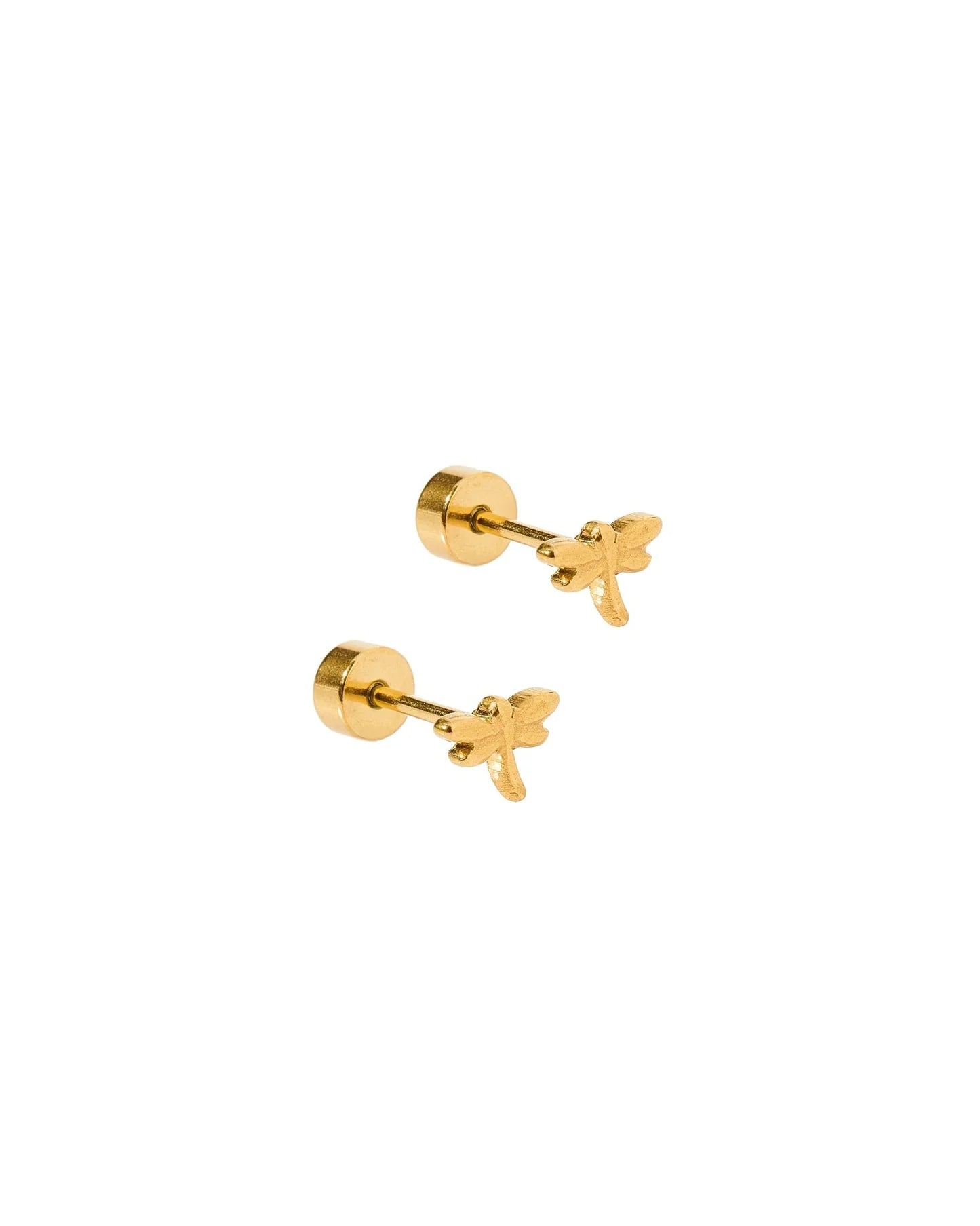 Screwback Stud Earrings - Micro Dragonfly