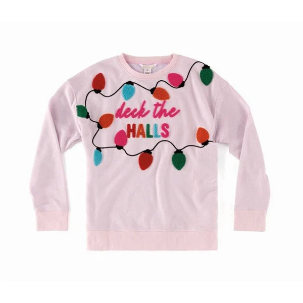 Deck The Halls Sweatshirt - Blush & Cactus