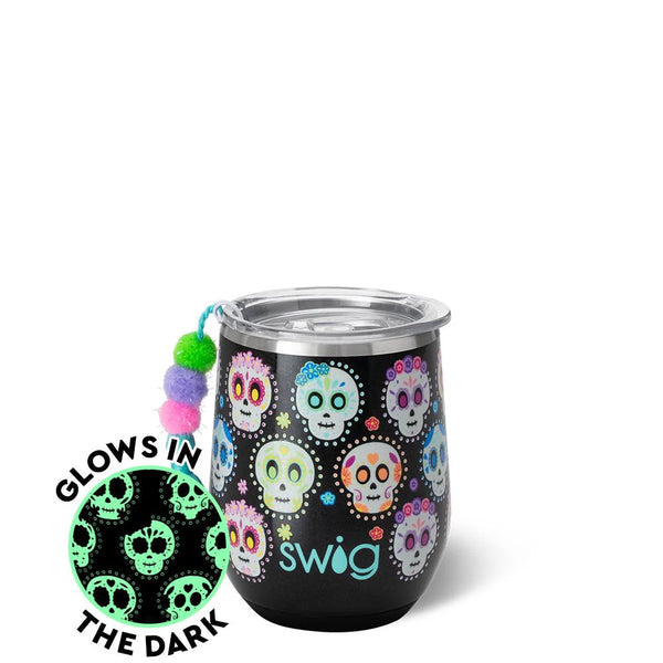 SWIG SUGAR SKULLS Stemless Wine Cup 12oz