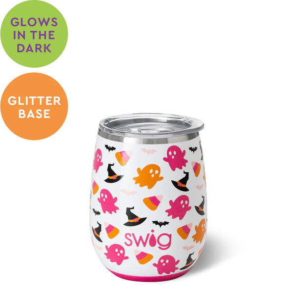 TOTE Halloween Hey Boo Stemless Swig Wine Cup (14oz)