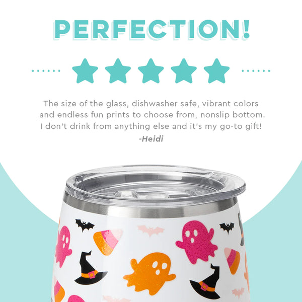 TOTE Halloween Hey Boo Stemless Swig Wine Cup (14oz)