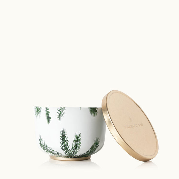 X Frasier Fir Candle Tin with Gold Lid