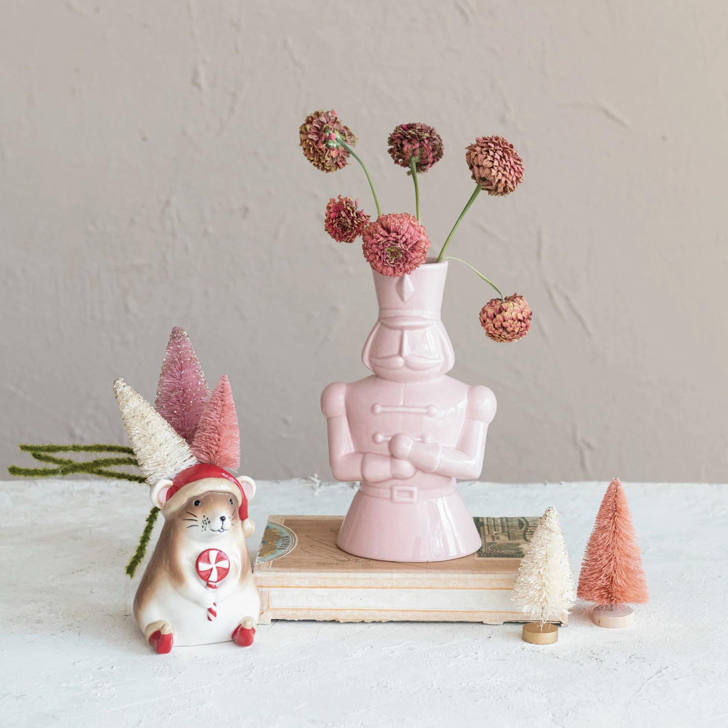 Pink Nutcracker Vase - Blush & Cactus