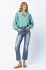 Judy Blue High Waist Release Hem Ankle Straight