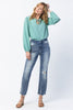 Judy Blue High Waist Release Hem Ankle Straight