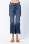 Judy Blue Midrise Crop Edge Hem- Curvy