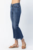 Judy Blue Midrise Crop Edge Hem- Curvy