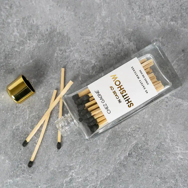 In Case of Shitshow - Glass Bottle Matches