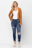 NEW Midrise Raw Hem Distressed Skinny