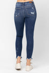 NEW Midrise Raw Hem Distressed Skinny