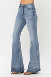 Judy Blue HW Tummy Control Release Hem Flare - Curvy Size