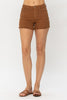 Judy Blue Mid Rise Garment Dyed Cut off Shorts