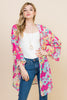 Hot Pink Floral Kimono