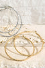Brass Mixed Textured Hoop Earrings - 2 Colors