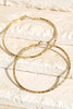 Brass Mixed Textured Hoop Earrings - 2 Colors
