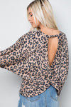 Open Back Leopard Print Top