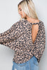 Open Back Leopard Print Top