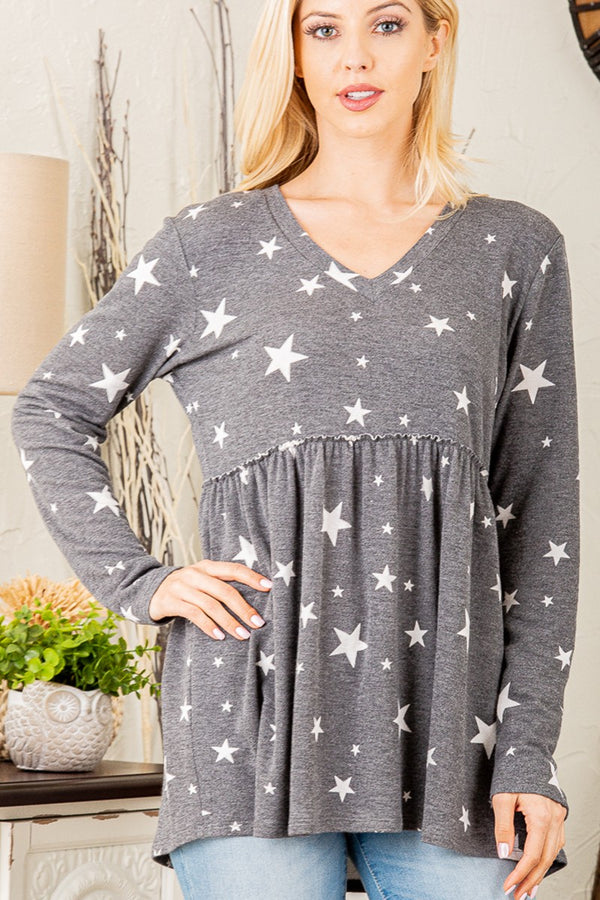 SALE Star Top with Ruffle Detail - 2 Colors