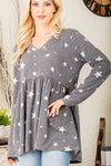 SALE Star Top with Ruffle Detail - 2 Colors