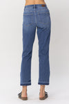 Judy Blue High Waist Fray Slit release hem straight - Curvy Size