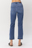 Judy Blue High Waist Fray Slit release hem straight - Curvy Size