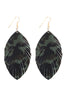Camo Fringe Leather Earrings