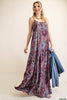 NEW Patchwork Printed Soft Rayon Crinkle Maxi Dress