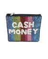 Rainbow CASH MONEY Beaded Coin Purse