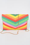 Multi Color Envelope Clutch