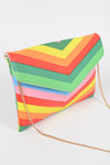 Multi Color Envelope Clutch