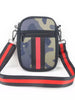 SALE Green Camo Red Stripe Neoprene Phone Holder