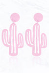 Rubber Coated Luxury Cactus Earrings