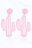 Rubber Coated Luxury Cactus Earrings
