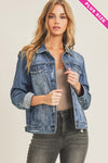 RISEN Relaxed Fit Classic Denim jacket - Curvy Size